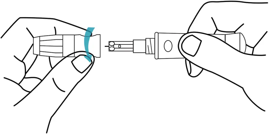 Install a lancet into the lancing device