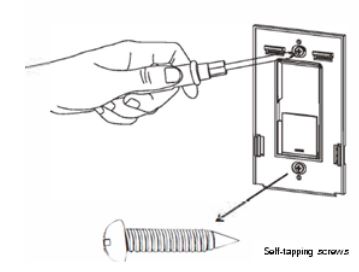 EarthTronics ECWSBP 5 Key Battery Powered Wall Switch Instructions - Attach the bracket with the supplied