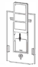 EarthTronics ECWSBP 5 Key Battery Powered Wall Switch Instructions - Slide remote controller into the bracket