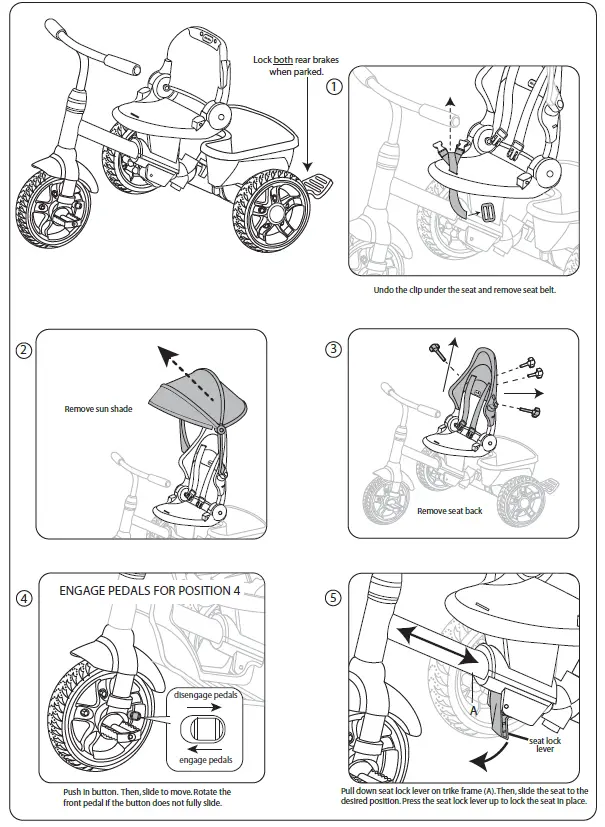 Little Tikes Tricycle 4-in-1 Trike Fif-6