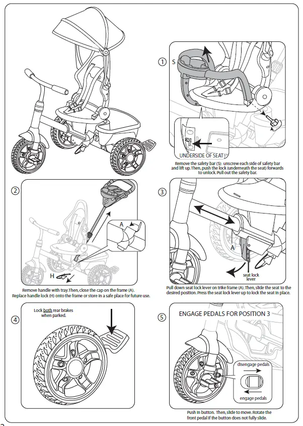 Little Tikes Tricycle 4-in-1 Trike Fif-7