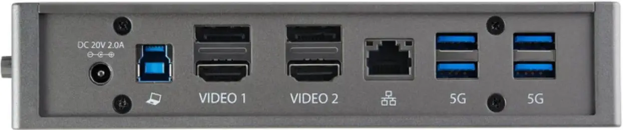 StarTech DK30A2DHU Dual 4K Monitor Hybrid Docking Station