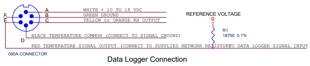 Met One 085A 9800 Relative Humidity Temperature Sensor - Data Logger