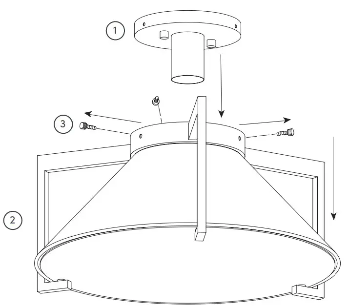 nathan james 11151 Jace Flush Mount - fig 2