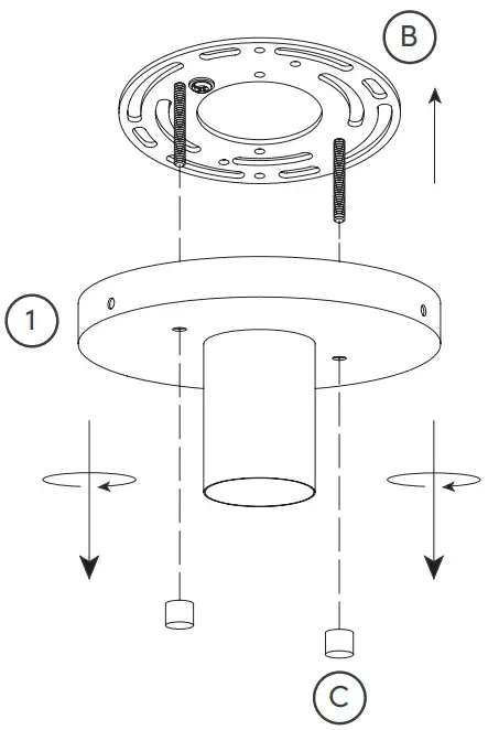nathan james 11151 Jace Flush Mount - fig 3