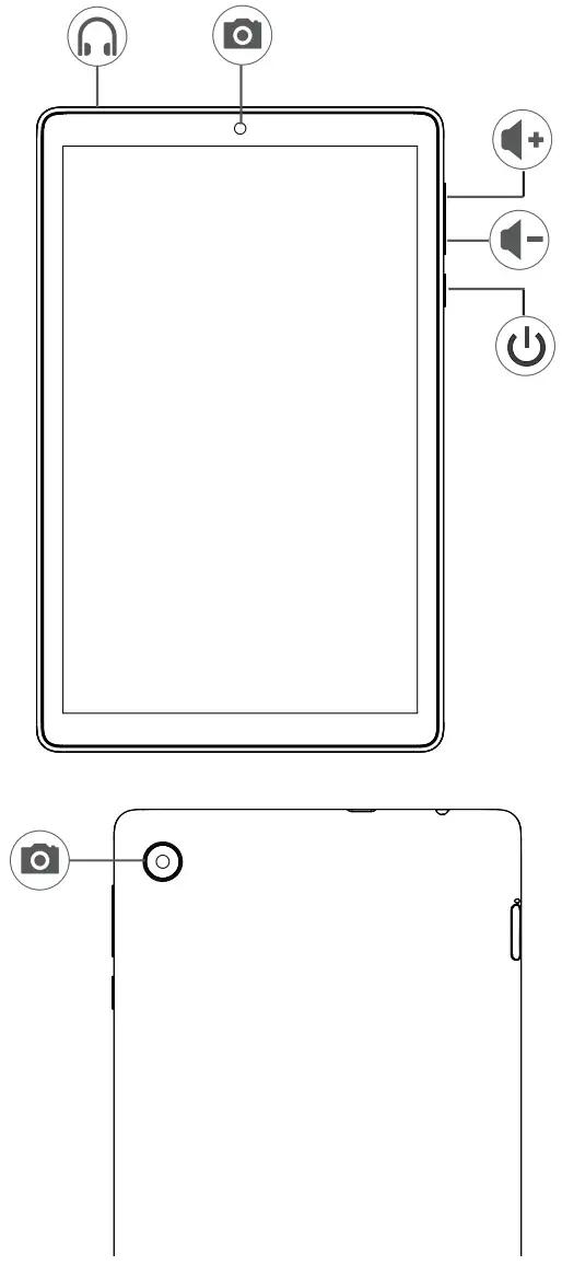 TCL TAB 8 Wi Fi Android Tablet - Button Description