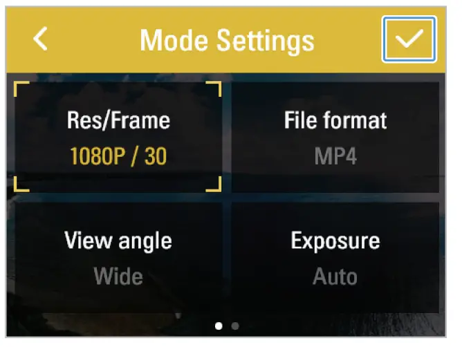 THINKWARE NC200 National Geographic Gimbal Camera - Setting presets1