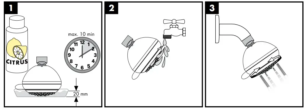 hansgrohe 28423000 Crometta 85 Green Overhead Showers - Nettoyage