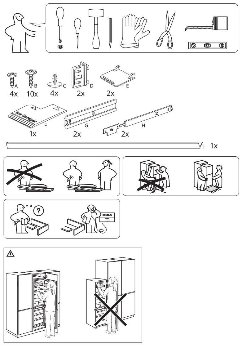 IKEA AVKYLD Integrated Fridge -Fig