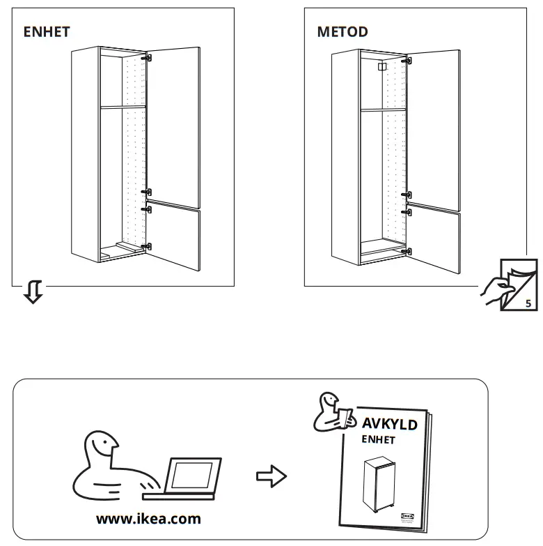 IKEA AVKYLD Integrated Fridge -Fig1