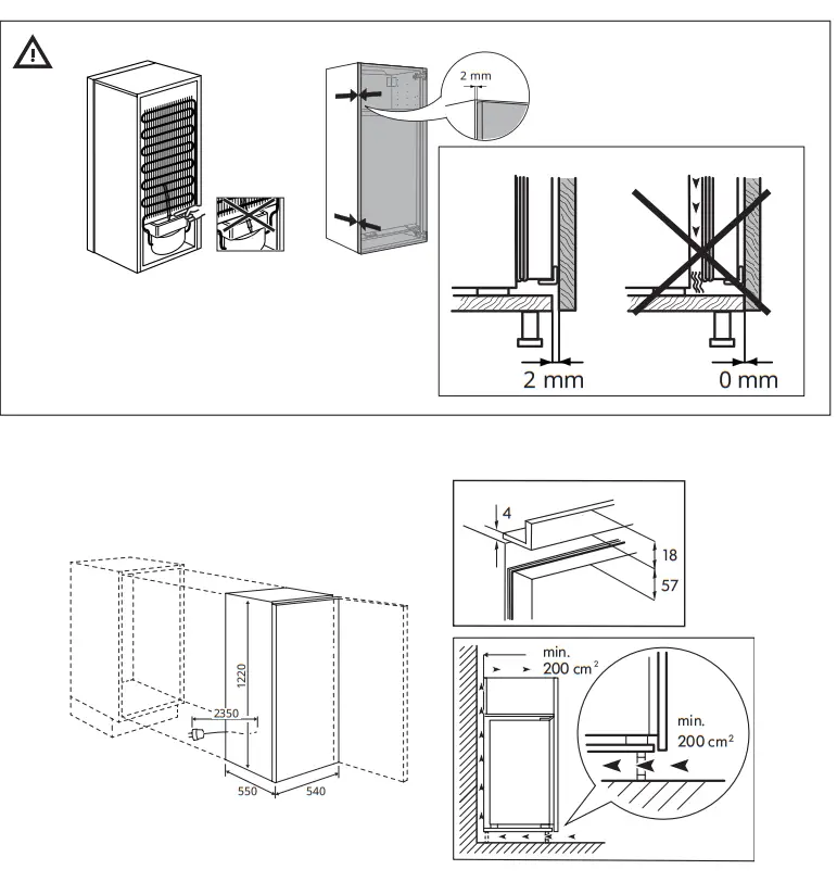 IKEA AVKYLD Integrated Fridge -Fig2