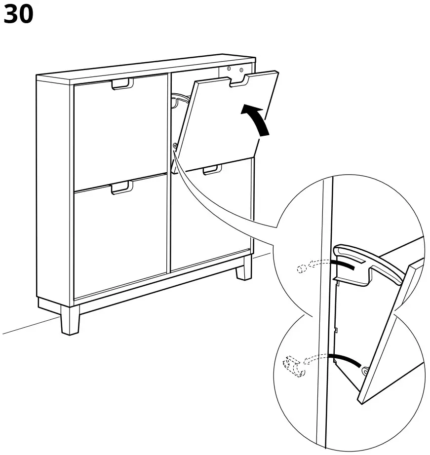 IKEA STALL Shoe Cabinet with 4 Compartments - FIGURE 22