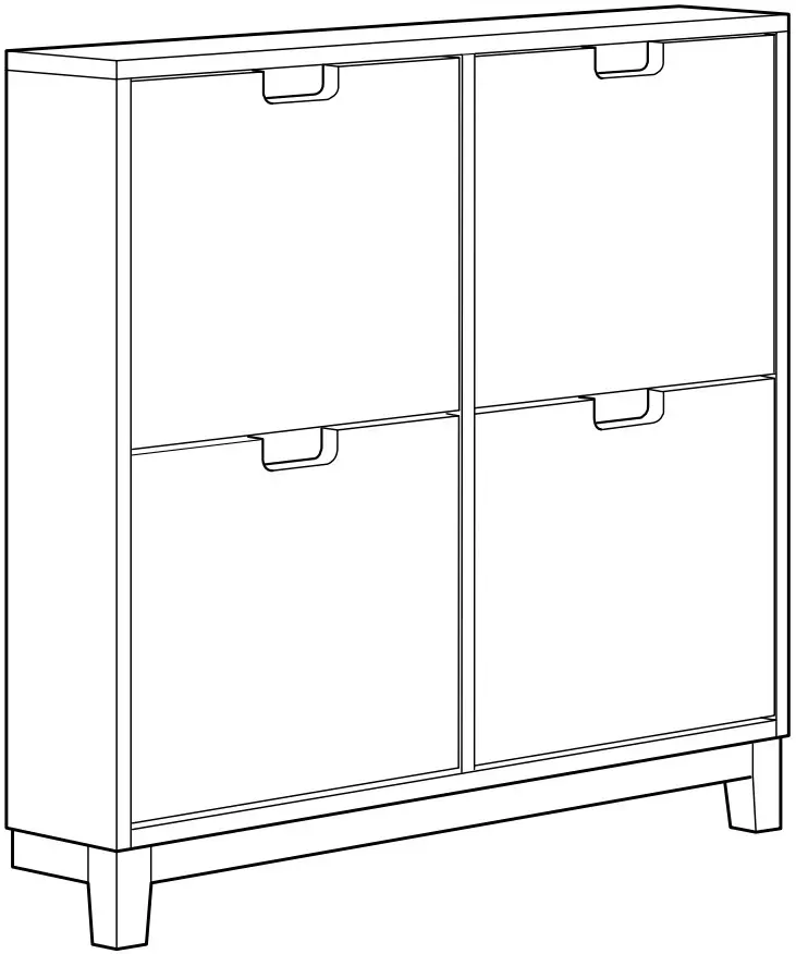 IKEA STALL Shoe Cabinet with 4 Compartments