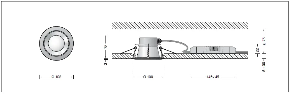 BEGA-51 074.1-Recessed-Ceiling-Luminaire-for-Indoor-Use-fig-1