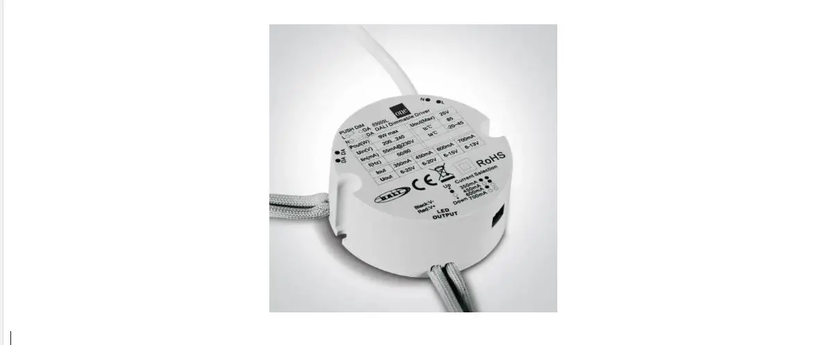 One Light 89009l Dali And Push To Dim Led Driver Instruction Manual