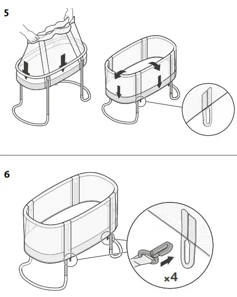 BABYBJ RN Baby Crib Bassinet - Fig5