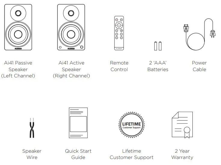 FLUANCE Ai41 Powered Bookshelf Speaker - Included