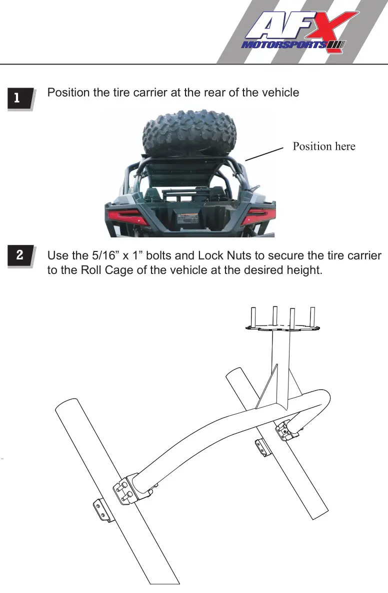 AFX MOTORSPORTS POR037 Spare Tire Carrier - HOW TO INSTALL 2