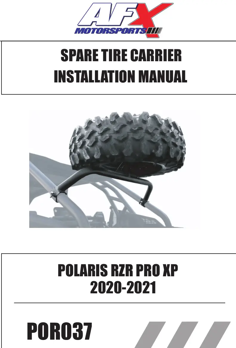 AFX MOTORSPORTS POR037 Spare Tire Carrier Instruction Manual