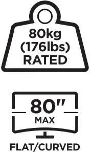 LASER TVB-LUP38-6F Large Fixed Slim Profile TV Wall Mount - icon