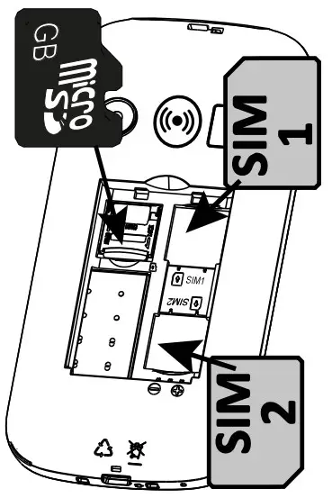 doro 1380 Mobile phone - Insert SIM card