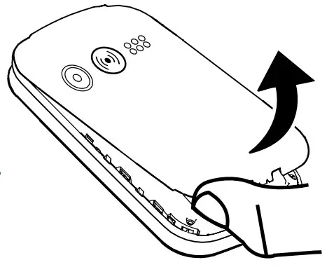 doro 1380 Mobile phone - card and battery