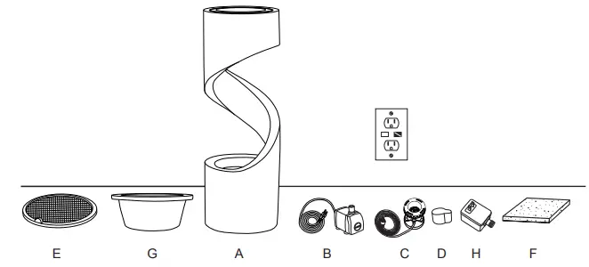 glitzhome-2007300052-Outdoor-Fountain-with-Led-Lights-an-Pump-fig-4