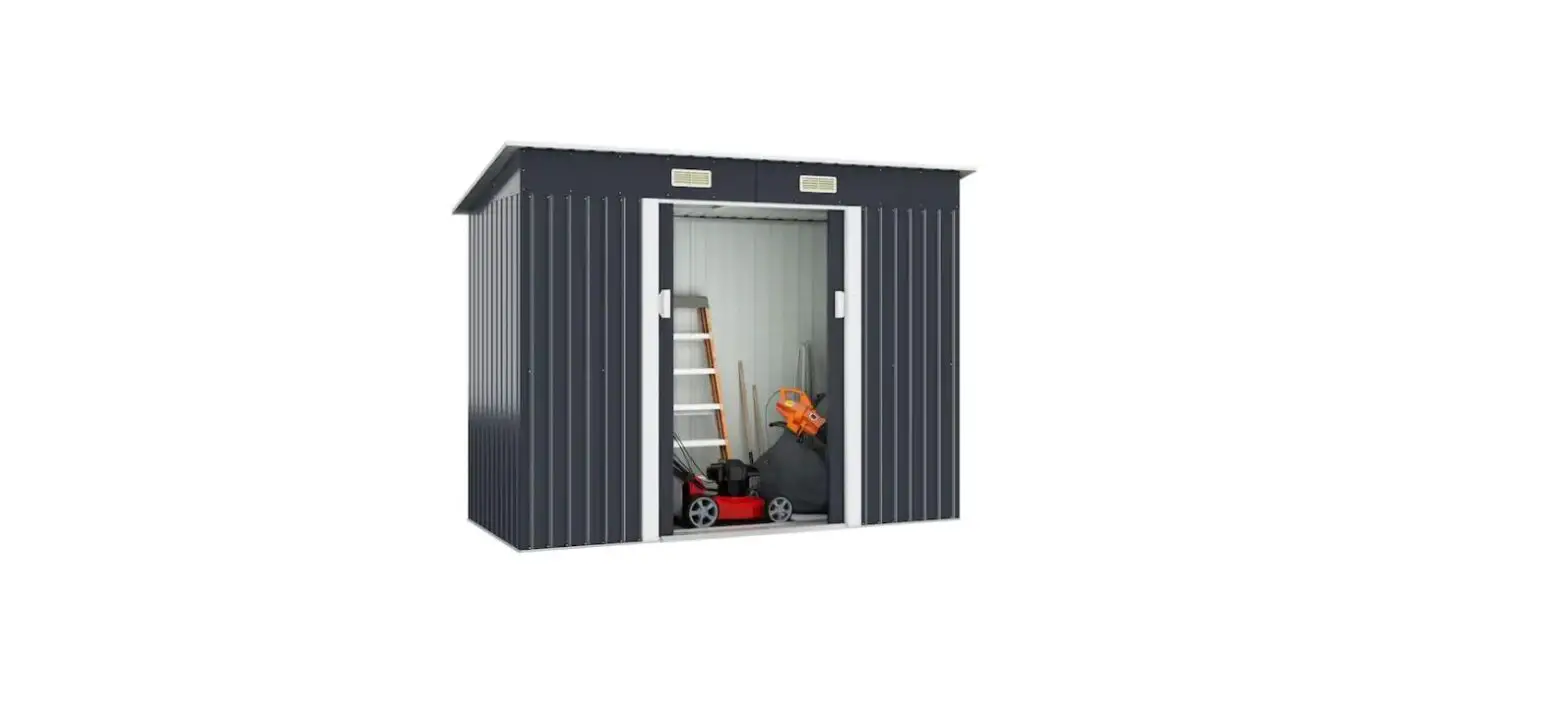Jaxpety Hg61r0646 Outdoor Metal Garden Storage Shed Buildings User Manual