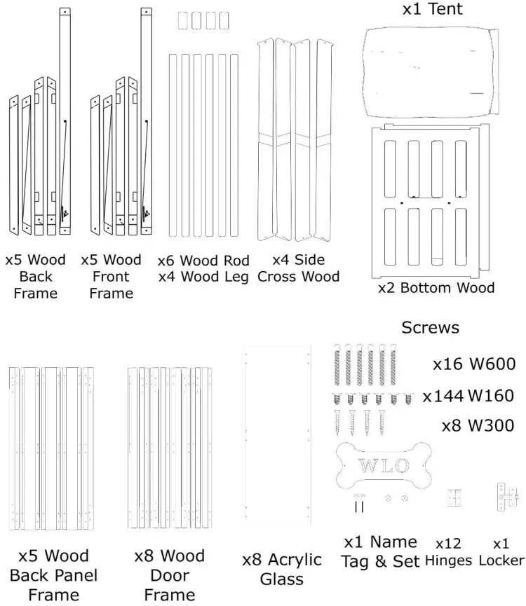 WLO Wood LLC Size 2 Gabled Elevated Solid Spruce