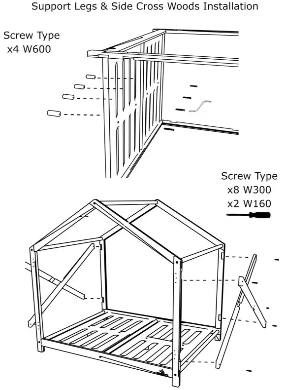 WLO Wood LLC Size 2 Gabled Elevated Solid Spruce