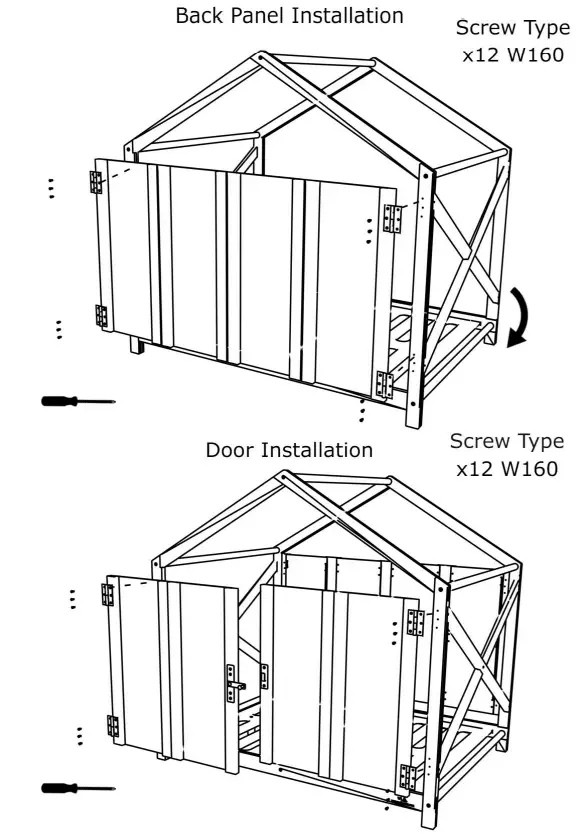 WLO Wood LLC Size 2 Gabled Elevated Solid Spruce