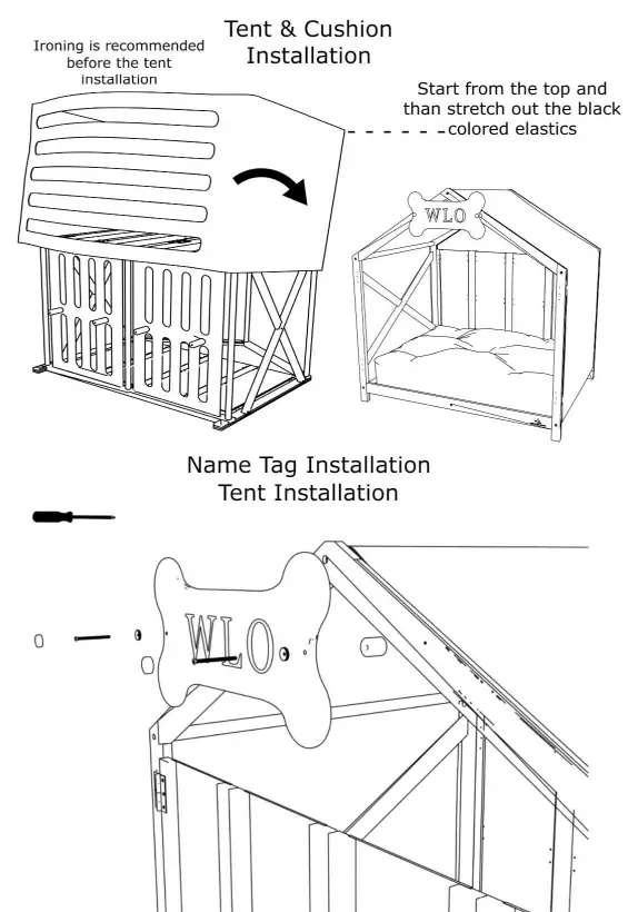 WLO Wood LLC Size 2 Gabled Elevated Solid Spruce