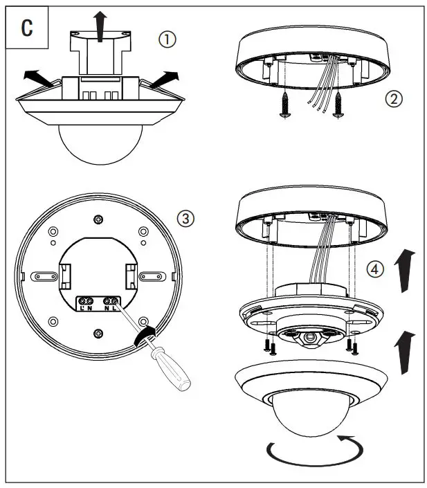 GEWISS-GW-10595-Ceiling-Mounting-Motion-Detector-fig-4