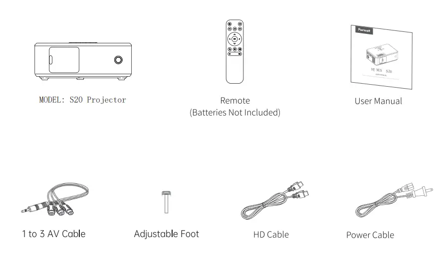 Pericat S20 Mini 1080P Wifi Video Projector - icon