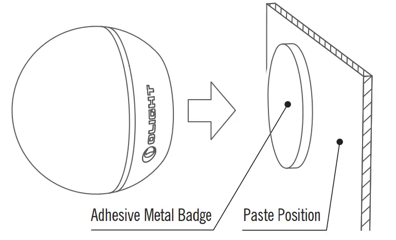 OLIGHT Obulb 55 Lumens 4 Mode Orb Night Lights box - BADGE