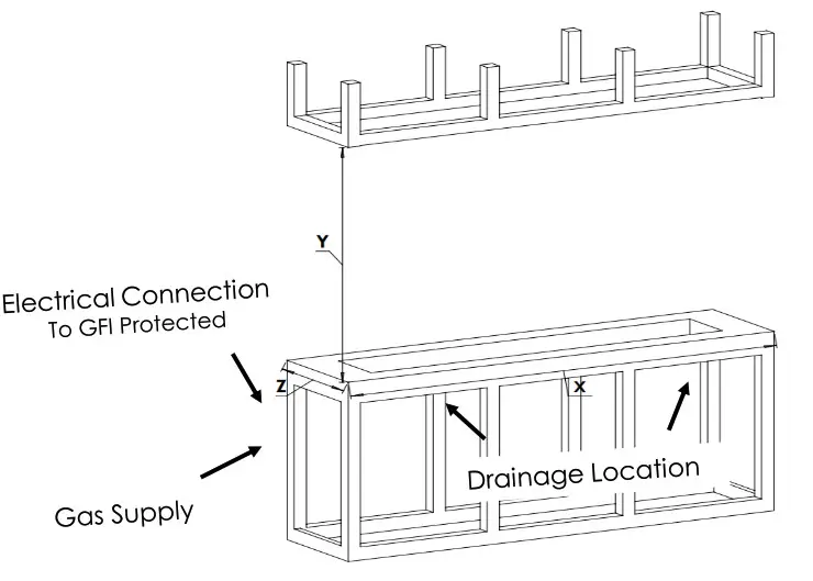 FLARE FIREPLACES 60 Outdoor Vent Free Large Double Corner Fireplace - fig 3