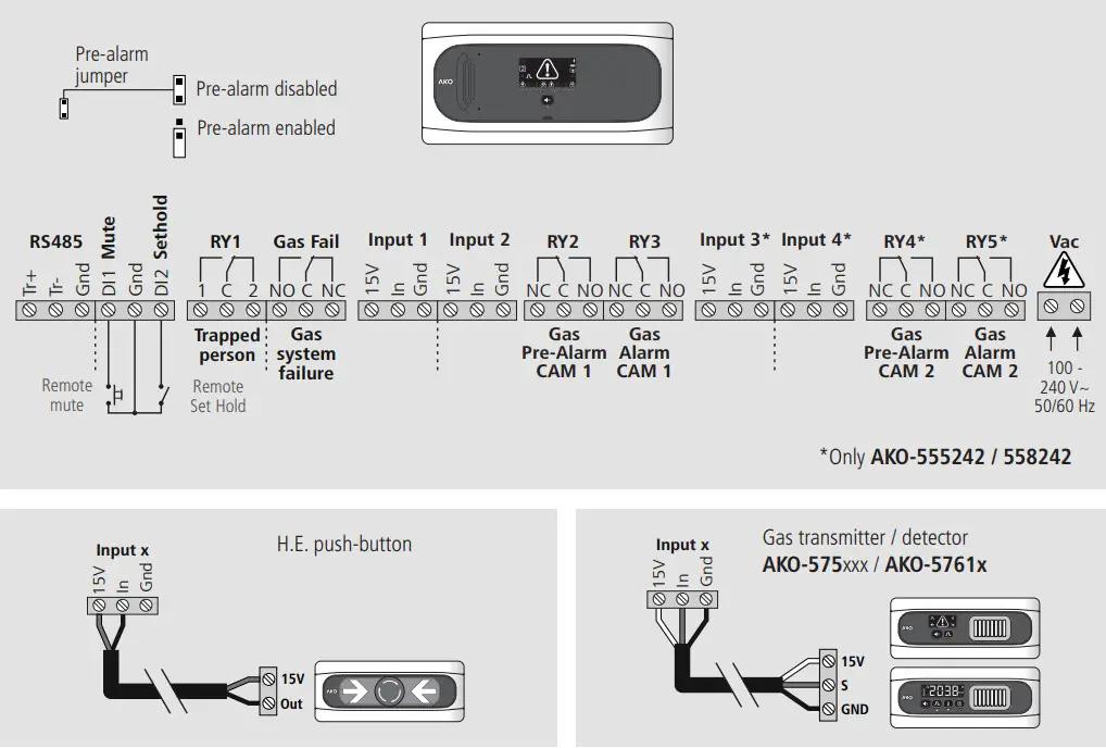 AKO-555241 Gas Leak Detection Trapped Person Alarm - fig 1