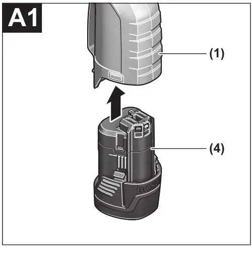 BOSCH GAA 10.8V-21 Professional Compact USB Charging Battery Adapter - Fig A1