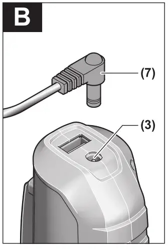 BOSCH GAA 10.8V-21 Professional Compact USB Charging Battery Adapter - Fig B
