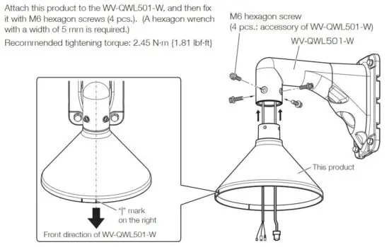 FIG 4 Attach this product to the WV-QWL501-W