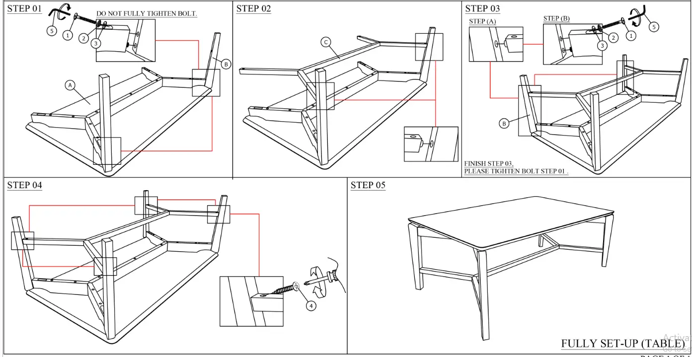 ASHCROFT IMPORTS FURNITURE CO CT MOC BRN Jordyn 43 5 in  Brown Rectangular Solid Wood Coffee Table
