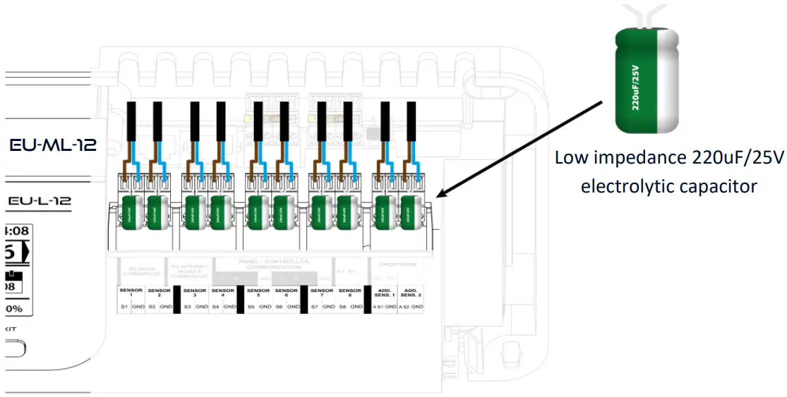TECH CONTROLLERS ML 12 The Primary Controller - electrolytic capacitors