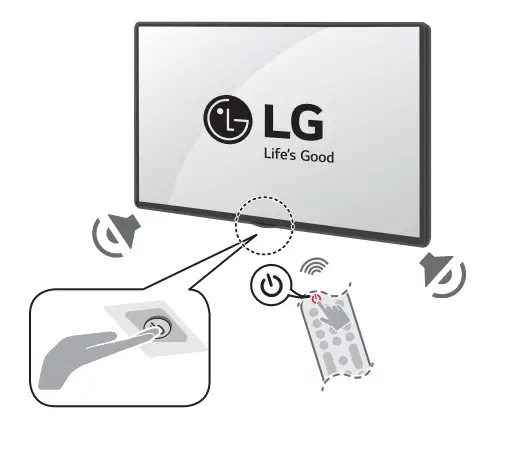 LG 43UR73006LA 43 Inch 4K UHD Smart LED TV - Turning on the TV