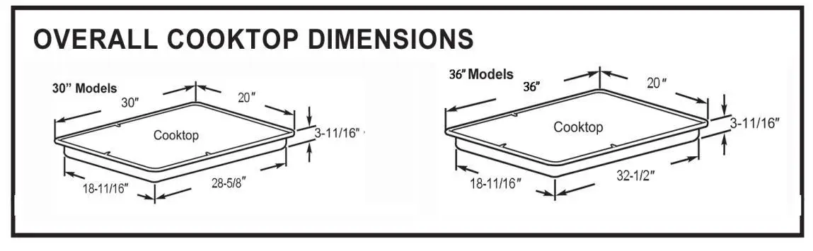 THE HOME DEPOT JZS75012 Gas Cooktop - CLEARANCE DIMENSIONS 4