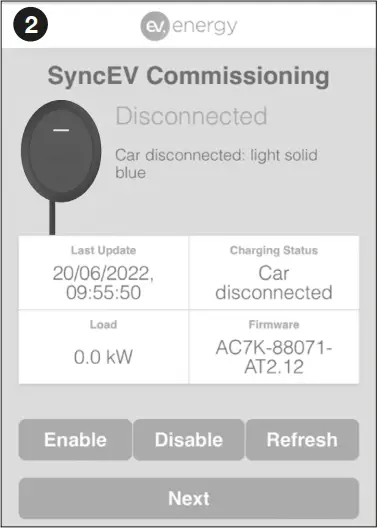 BG SYNC EV EVT77GG - Smart Charge App Commissioning 2