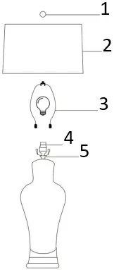 Ethan Allen 096181 Emerald Urn Table Lamp