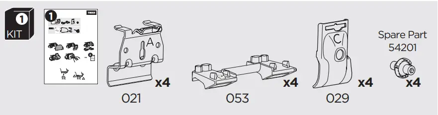 THULE-186061-Evo-Flush-Rail-Mounting-Kit-FIG-1