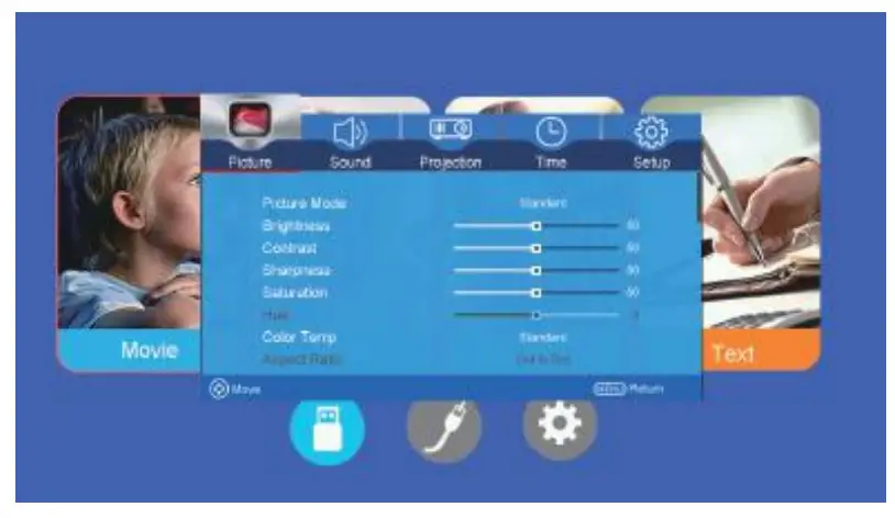 PROJECTOR IMAGE SETTING