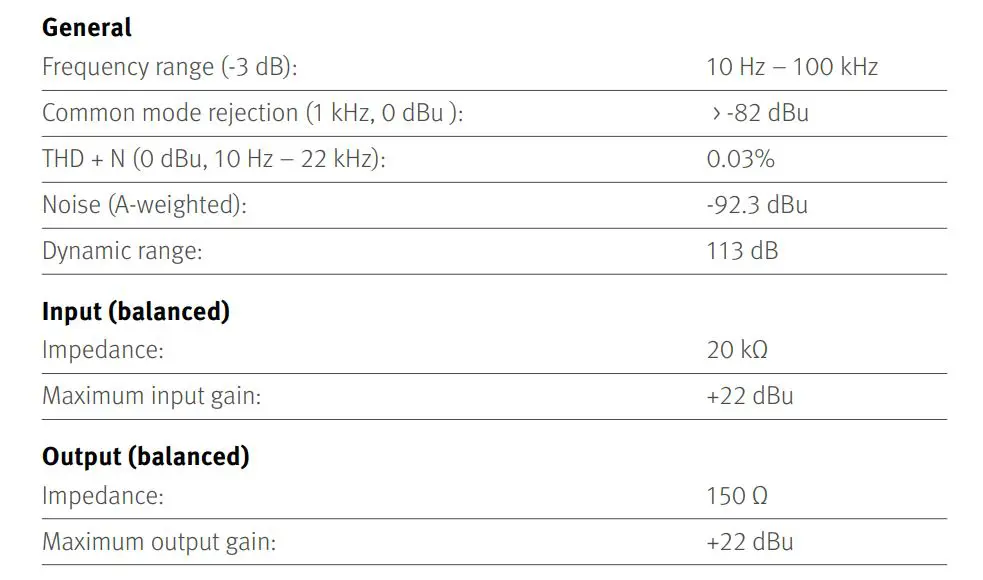 spl TDx-500 Series Transient Designer Module - Specifications