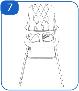 kikka boo Modo 2 In 1 Wooden Highchair D7